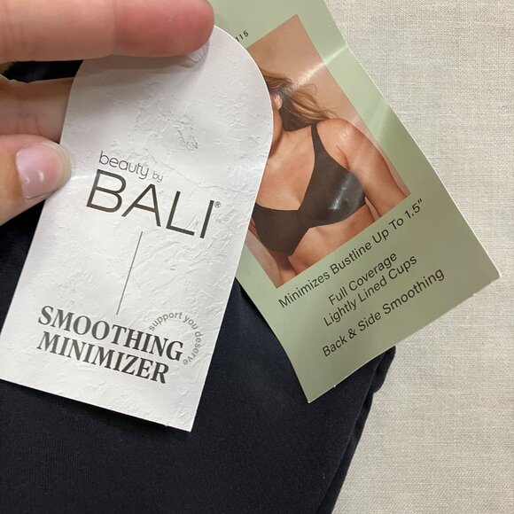 NWT Bali Women's Size 36D Black Tailored Underwire Minimizer Full Coverage Bra - Picture 8 of 12